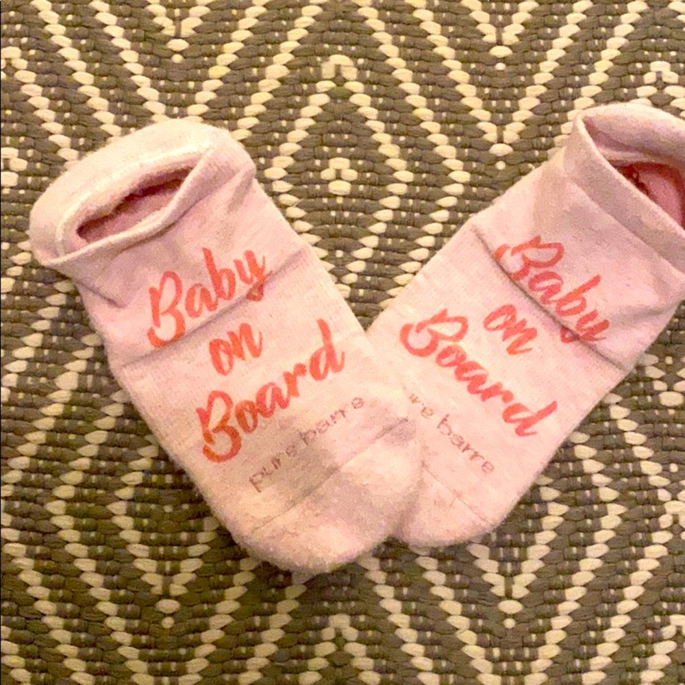 Pure Barre Socks- Baby on Board